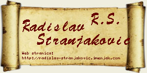 Radislav Stranjaković vizit kartica